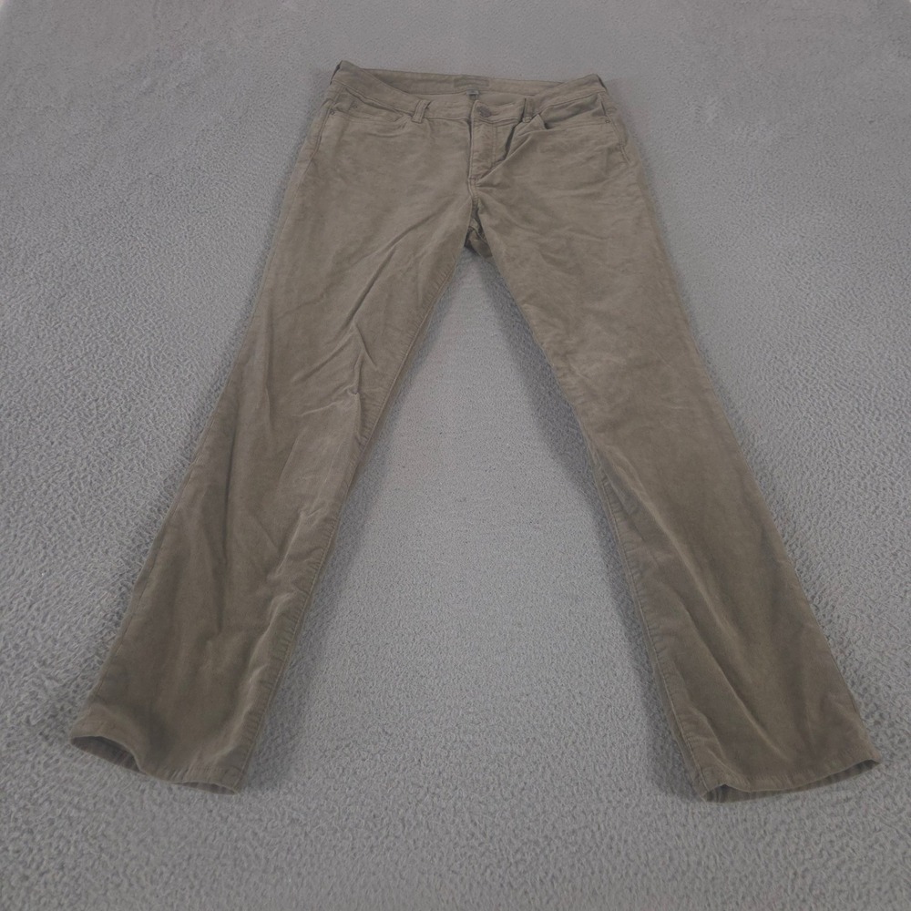Kut from the Kloth Pants Womens 12 Tan Catherine Boyfriend Corduroy Straight Leg